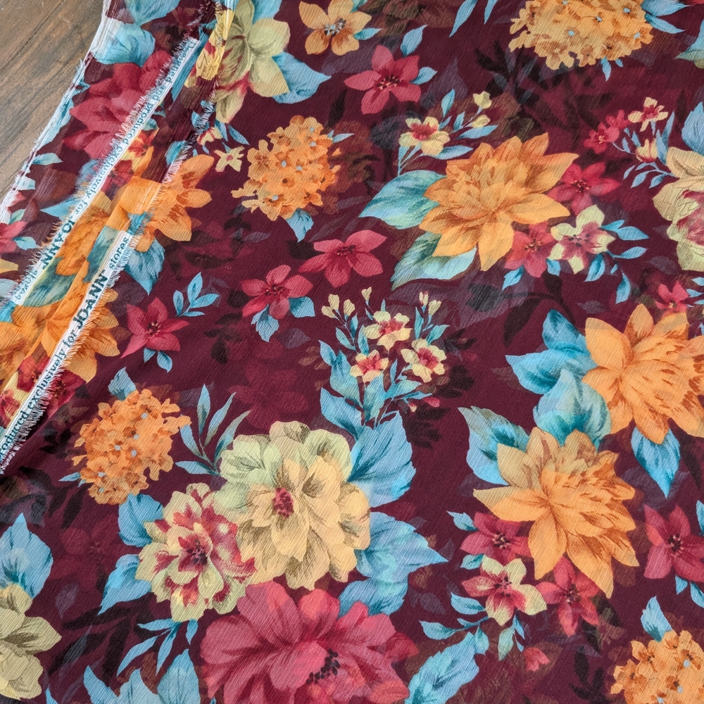 Floral Fabric with Vibrant Colors